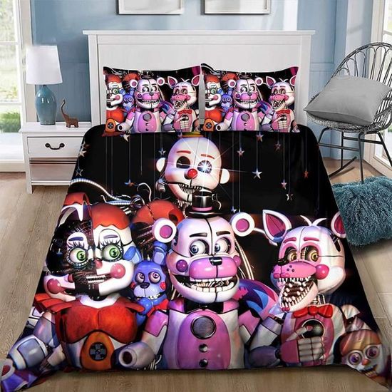Housse De Couette Enfant Avec Motif Animé 3D - Taille 220x240cm + 2 Taies 80x80cm | Tissu Doux Et Respirant, Cadeau Idéal