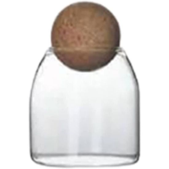 Bocaux En Verre Avec Couvercle En Liège À Boule Hermétique, Stockage Transparent Des Aliments Pour Biscuits, Boîtes Hermétiques À Thé, Bouteille D'affichage En Grains De Café, Adapté Aux Pâtes-1200ml