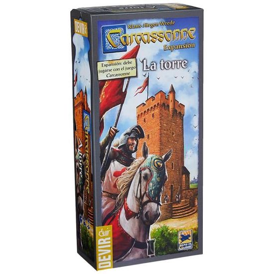 Carcassonne The Tower Expansion Board Game - Requires Base Game, 18 Tiles & 30 Tower Pieces, 2-6 Players - View #3