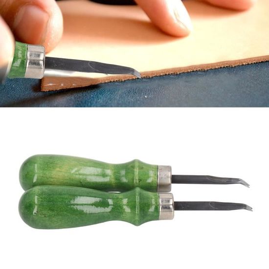 Outil De Coupe Pour Lanières De Cuir En Bois - Largeur Réglable 0-10 Cm - Avec 5 Lames De Rechange - DIY Maroquinerie - 4