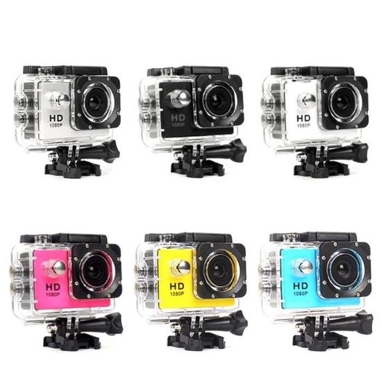 Caméra d'action LESHP - Go Diving Pro Sport Mini DV 1080P - Étanche 30M - Bleu