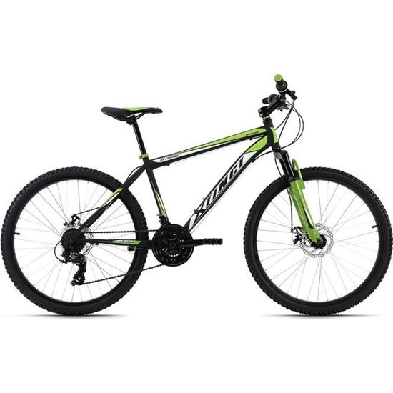 VTT semi-rigide 26" Xtinct noir-vert KS Cycling - Randonnée - Acier - 21 Vitesses - Taille de Cadre 50 cm