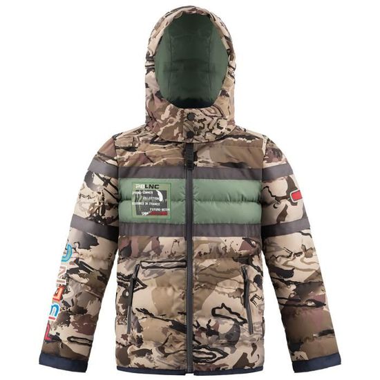 Veste Poivre Blanc Camouflage Matelassée Camou Gold Peacock Green