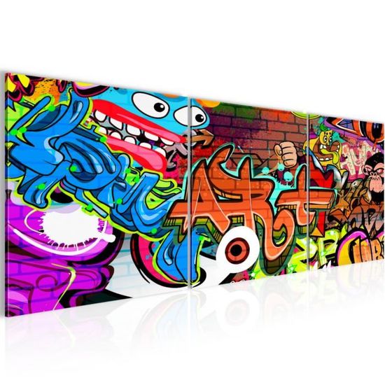 Runa art Tableau Décoration Murale Graffiti Street Art 150x75 cm - 5