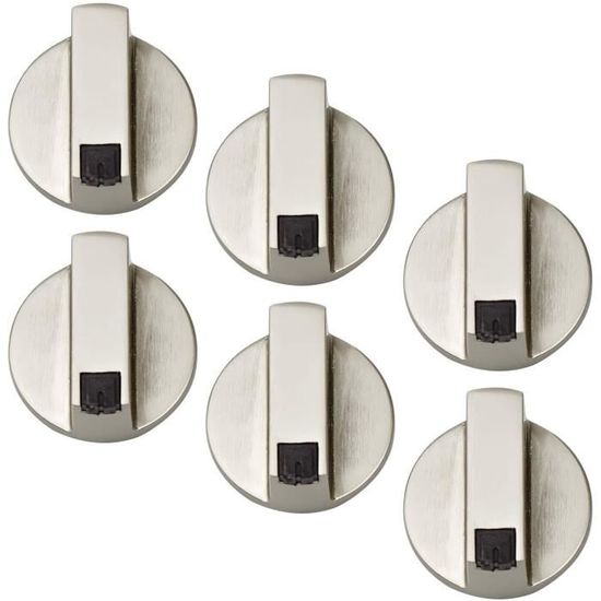 WeddHuis Lot De 4 Boutons De Gazinière Universels En Métal - Boutons Rotatifs 8mm Pour Cuisinière, Four Et Plaque De Cuisson