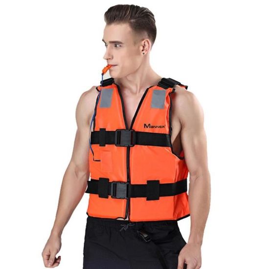 Gilet De Sauvetage Adulte Ajustable Sûr Avec Siffler Pour Bateau,surf