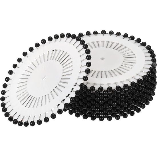 100 épingles De Couture à Tête Perle En Forme De Larme - 55mm - Noir - Pour Tissu, Bijoux DIY, Décorations Mariage, Artisanat