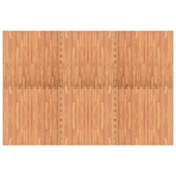 XIXIYAN Tapis de sol 6 pcs Grain de bois 2,16㎡ Mousse EVA