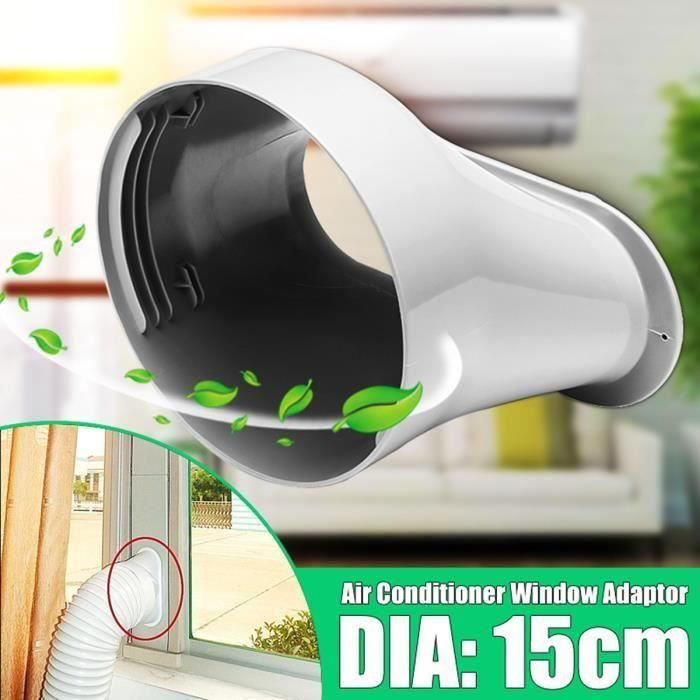 Fenêtre Adaptateur d'interface plate DIA.15cm pour Mobile Climatiseur Climatisation Portable Portatif Ve06992