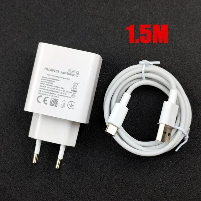 Chargeurs,Original EU Huawei P30 Pro chargeur rapide 40W suralimentation charge rapide 5A USB type C - Type 1.5M EU Charger Set