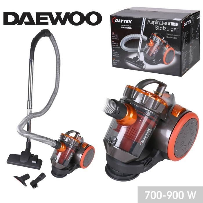 ASPIRATEUR PRO DAEWOO SANS SAC CYCLONIQUE COMPACT PUISSANT SILENCIEUX 900W