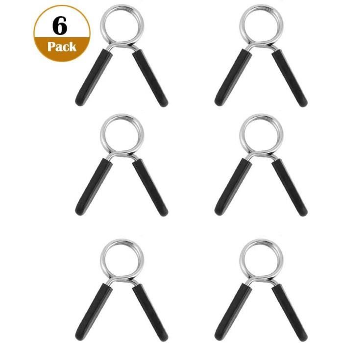 Pinces à Haltères,6Pcs Pince à Ressort Musculation,30mm Pinces D'haltères D'haltères Haltères Stop Disque Pinces À Ressorts