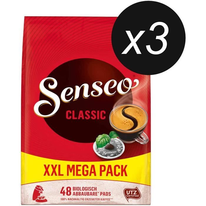 Dosettes senseo-classic lot de 3, classique, coloris intense et de goût 144 vollmundiger de dosettes de café
