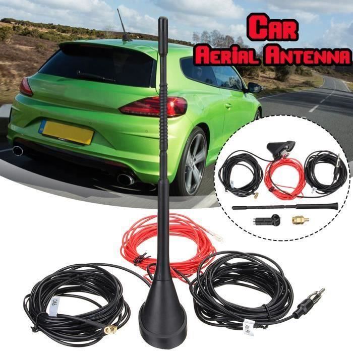 BO DAB+FM- AM Amplificateur d'Antenne Autoradio Voiture de Toit w- ISO à DIN SMA-SMB Adapter