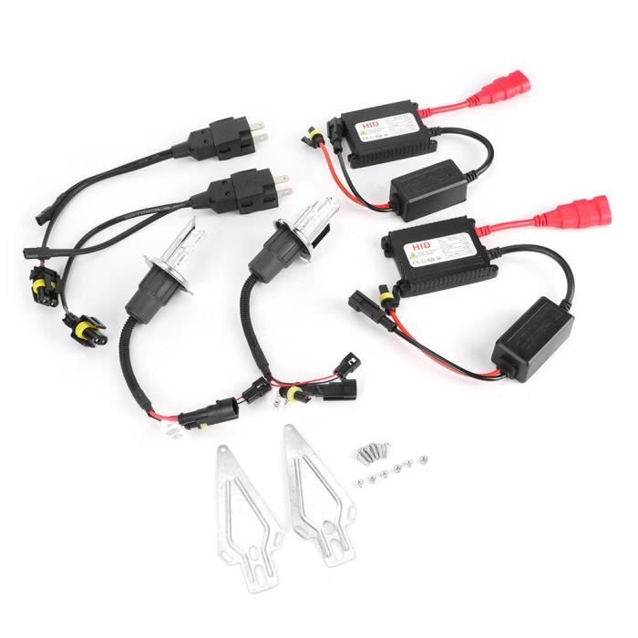 Kit de Ballast de phare, Kit de Ballast de phare H4 universel Double lumière étanche 6000K 12V 55W lampe de voiture au xénon