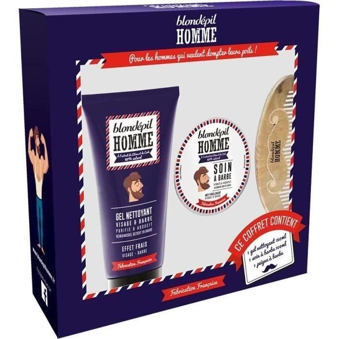 BLONDEPIL HOMME Coffret Barber Soin et Peigne