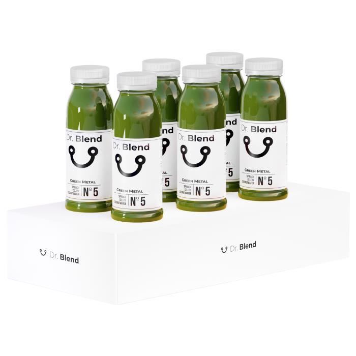 Dr. Blend - Green Metal Nº5 - Jus de Légumes Frais - Épinards Céleri - 6x250ml
