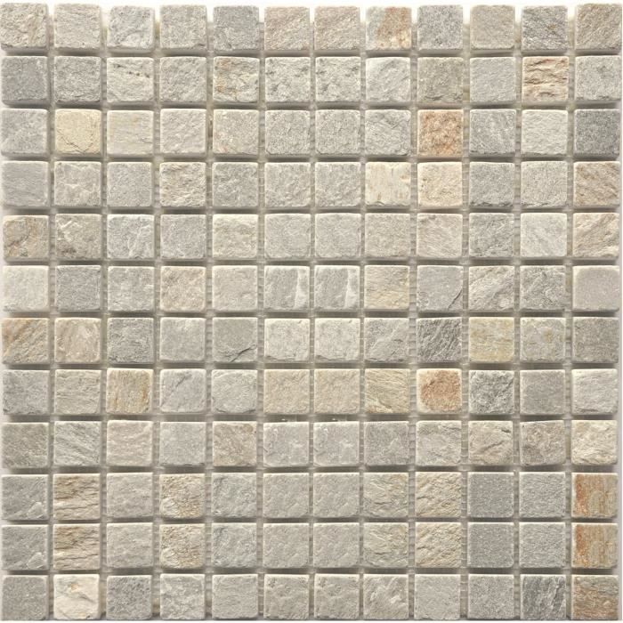 Mosaïque en pierre naturelle New Dehli - 30 x 30 cm - Beige crème