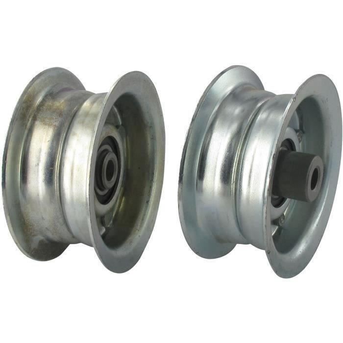 Poulie à gorge plate sur roulement adaptable pour BUNTON - H: 38,1mm, Ø: ext: 89mm, Ø int: 9,5mm