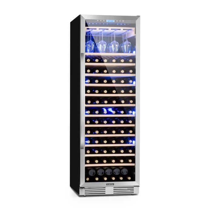 Cave à vin - Klarstein Vinovilla - 425 litres - 165 Bouteilles - inox