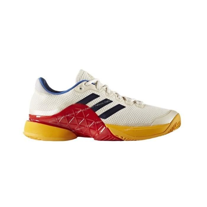 Chaussures ADIDAS Homme Barricade PHARRELL WILLIAM Blanc /Rouge / Orange AH 2017