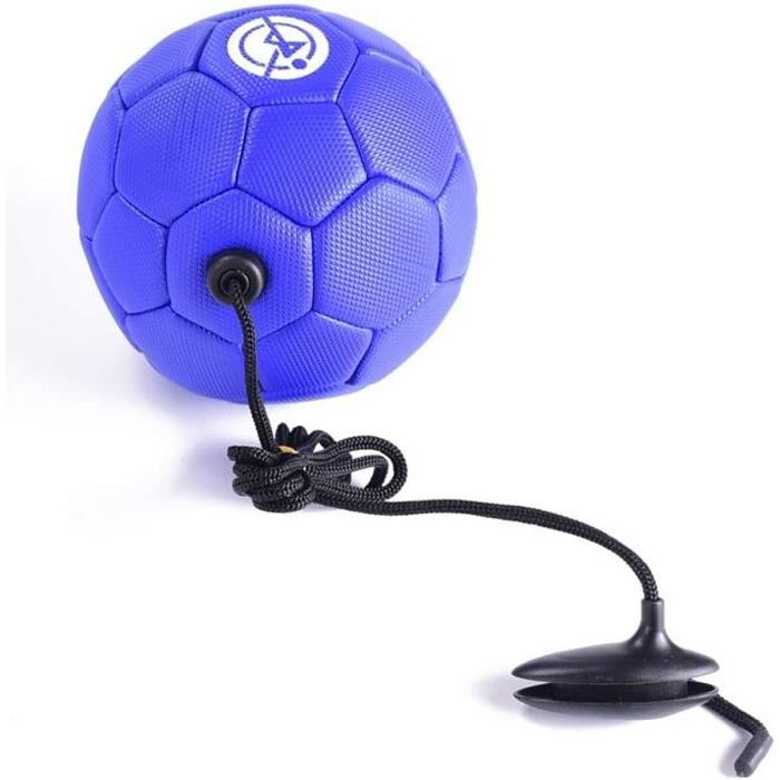 MINI BALLON DE FOOTBALL BLEU AVEC ELASTIQUE POUR APPRENDRE A JONGLER