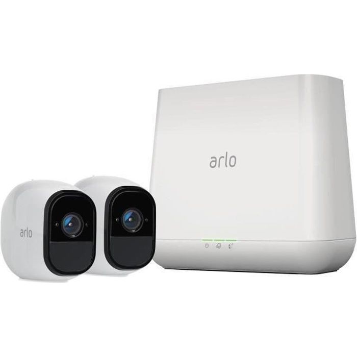 Arlo Pro|VMS4230-100EUS|Kit de sécurité 100% Sans Fils|Pack de 2|Batterie rechargeable 720p Jour/Nuit|Etanche IP65