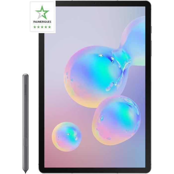 Tablette Tactile - SAMSUNG Galaxy Tab S6 - 10,5- - RAM 8Go - Android 9.0 - Stockage 256Go - 4 - Gris Titane + Stylet