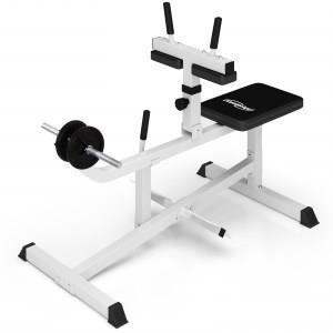 Physionics® Machine à Mollets - Assis, Max.220kg, Réglable (4 Positions), Cadre en Acier - Presse à Mollets, Appareil de Musculation