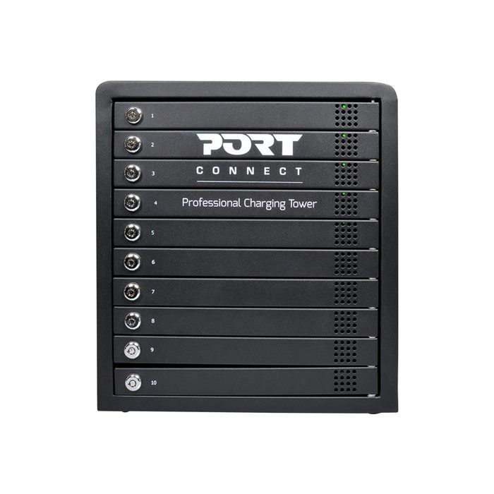 PORT Connect - Meuble de rangement pour 10 tablettes - Verrouillable - Noir