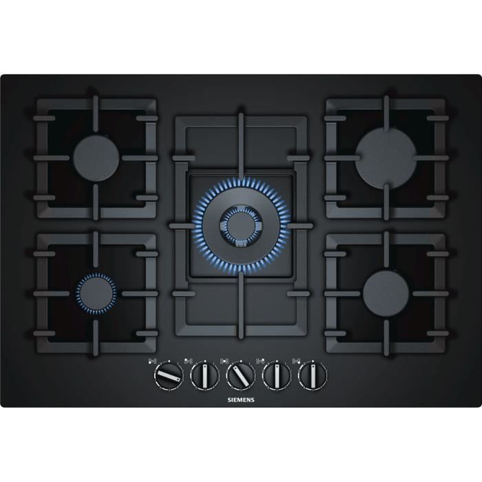 Siemens EP7A6QB90, Intégré, Cuisinière à gaz, En fonte, Noir, 1000 W, Rectangulaire