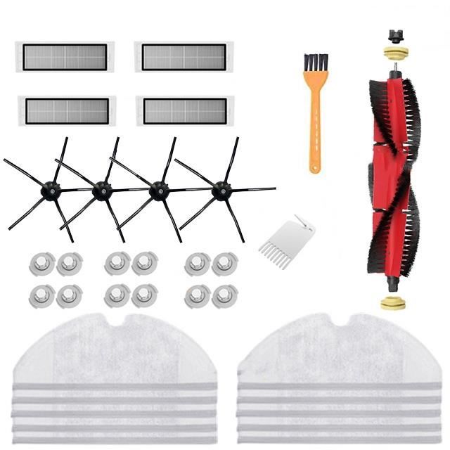 33 PièCes SéRies de Brosse LatéRale de Brosse Principale de Filtre HEPA Lavable pour Xiaomi Roborock S5 Max S6 Accessoires