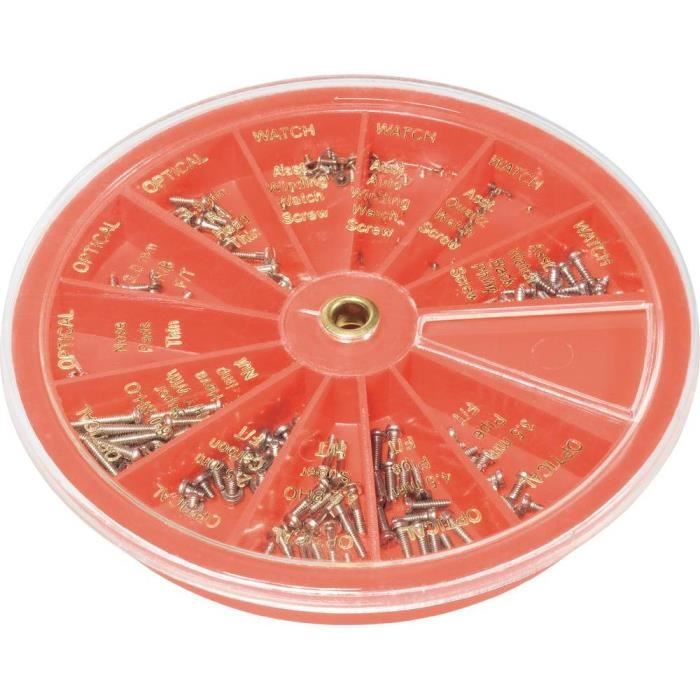 Assortiment de 240 vis pour horlogerie et optique