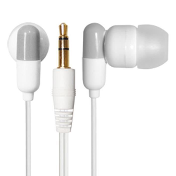 D2 Ecouteurs Intra auriculaire - Jack 3.5mm stéréo - 1.20 m - Or