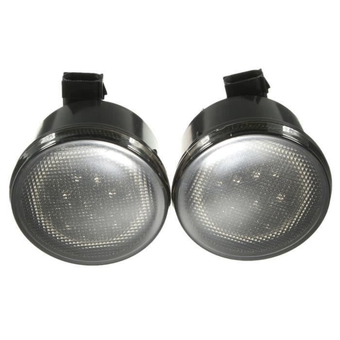 JF21093-1 Paire De Clignotants Ambrés à LED Avec Lentille Fumée Pour Jeep Wrangler 07-16
