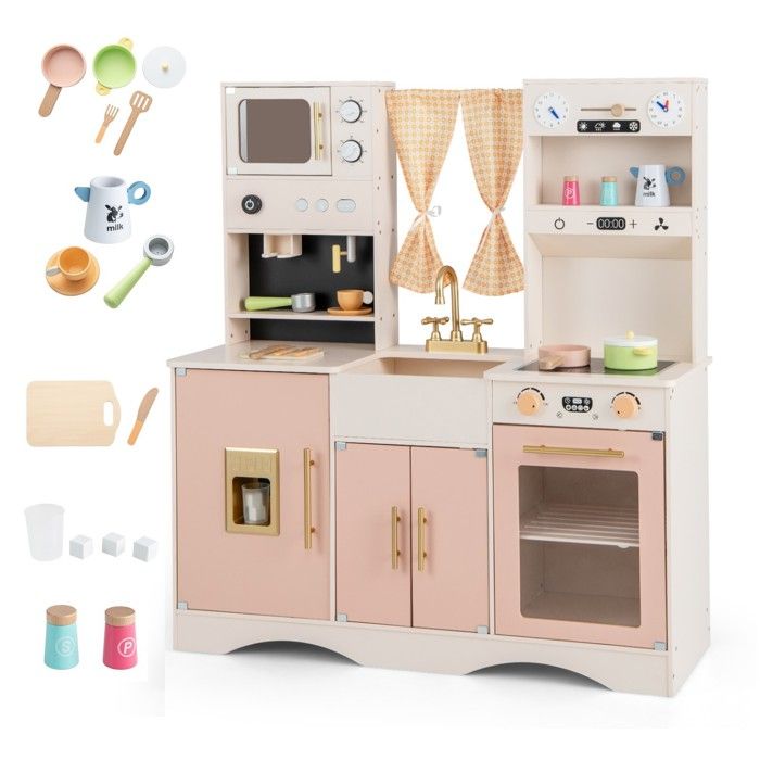 Dreamade Jouet Enfant DREAMADE - Cuisine Enfant En Bois Avec Tableau Noir - Jouet D'imitation Avec Accessoires - Gris Caisse Enregistreuse Enfants Dreamade Jouet Enfant DREAMADE - Cuisine Enfant En Bois Avec Tableau Noir - Jouet D'imitation Avec Accessoires - Gris Caisse Enregistreuse Enfants