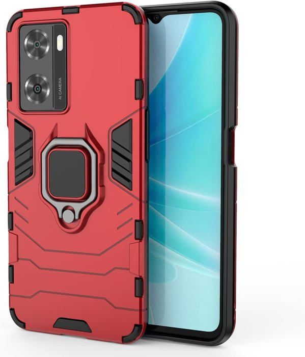 Per Oppo A57 4G / A57s 4G Custodia posteriore in PC+TPU con supporto per ani libere e assorbiento degli urti
