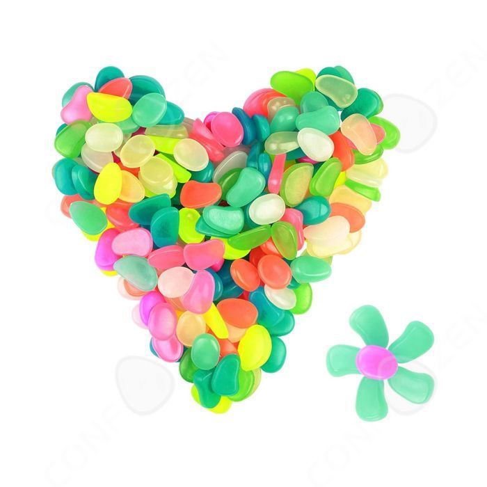 Comparer les prix de C Pierres luminescentes 300pcs pierre lumineuse exterieur artificiels galets fluorescent décoration pour jardin aquarium