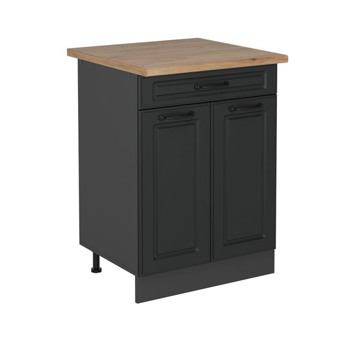 Meuble cuisine R-Line 60cm PT Chêne Anthracite campagne/Anthracite Vicco 53484