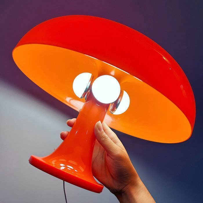Lampe de table LED - Champignon - Orange - 3 couleurs réglables - USB 5W