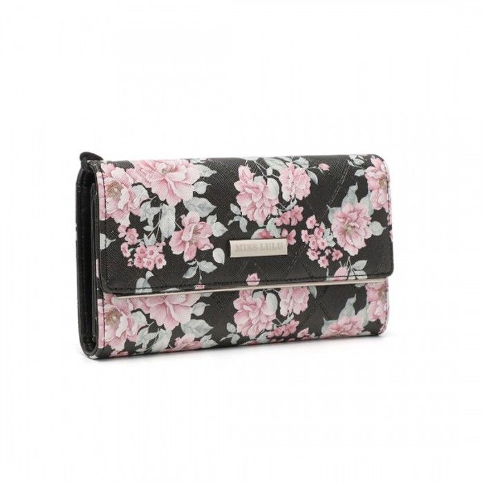 Pochette Portefeuille Femme - Sac à Main Imprimé - Dimensions 18,5x10x1,5 Cm - Matière Puan