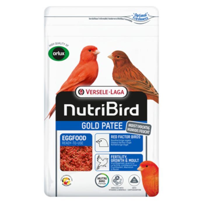 Comparer les prix de Pâtée Aux Œufs Pour Canaris Nutribird Gold Patee Red Factor Rouge 1kg - Versele Laga