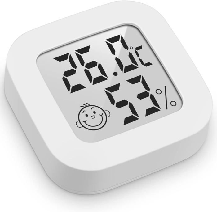 Comparer les prix de Mini Thermomètre Hygromètre Intérieur Digital à Haute Précision Moniteur de Température et Humidimètre(1 pièce blanc)
