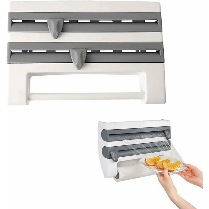 Support Ranger Rouleau Film Support mural pour rouleau de film alimentaire distributeur de papier ...