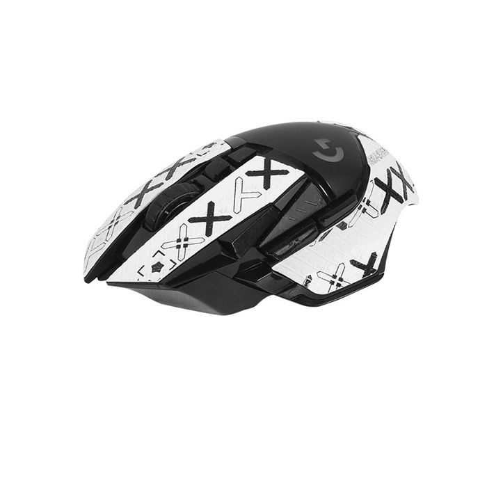 INF Autocollants pour souris Logitech G502 (adhérence améliorée) - Imprimé blanc