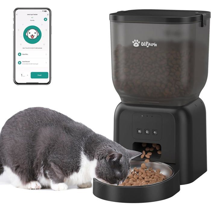 Comparer les prix de YSFMODE-Distributeur Automatique De Nourriture Pour Chat4 LContrôle Par ApplicationWifi6 Repas Par JourDistributeur De Nourri