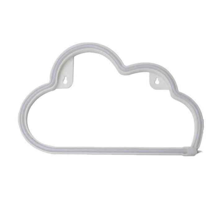 Lampe à LED décorative - Non spécifié - Nuage rose - 30 x 19 x 2 cm - Piles AA - Intérieur Rose