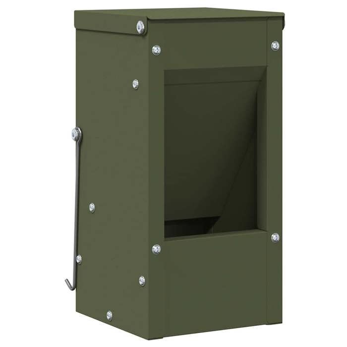 Distributeur pour lapins - vidaXL - Vert olive - 12 5 x 12 5 x 25 cm - Acier laminé à froid - Capacité 1 5 kg Distributeur pour lapins - vidaXL - Vert olive - 12 5 x 12 5 x 25 cm - Acier laminé à froid - Capacité 1 5 kg