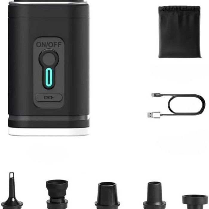 Mini pompe à air électrique portable JZSH - Pour sacs rangement sous vide flotteurs piscine bouées matelas gonflables voyage