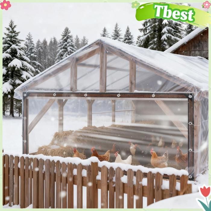 Comparer les prix de Tbest couverture de poulailler imperméable Couverture de Poulailler 2x3m Matériau PE Indéchirable Couverture animalerie hygiene